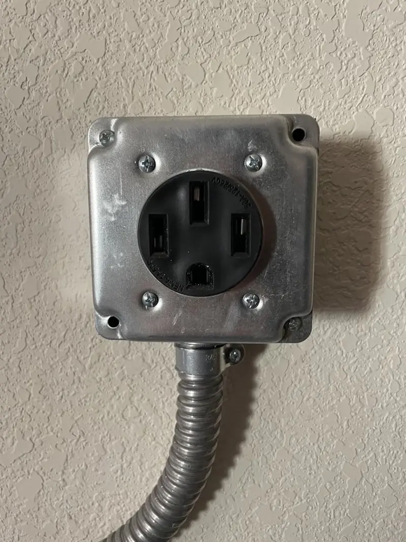 NEMA 14-50 outlet installed for Smart Home Electrical in Winslow